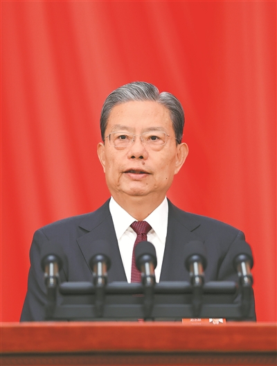 十四届全国人大三次会议举行第二次全体会议  习近平李强王沪宁蔡奇丁薛祥李希韩正等出席  赵乐际作全国人大常委会工作报告 